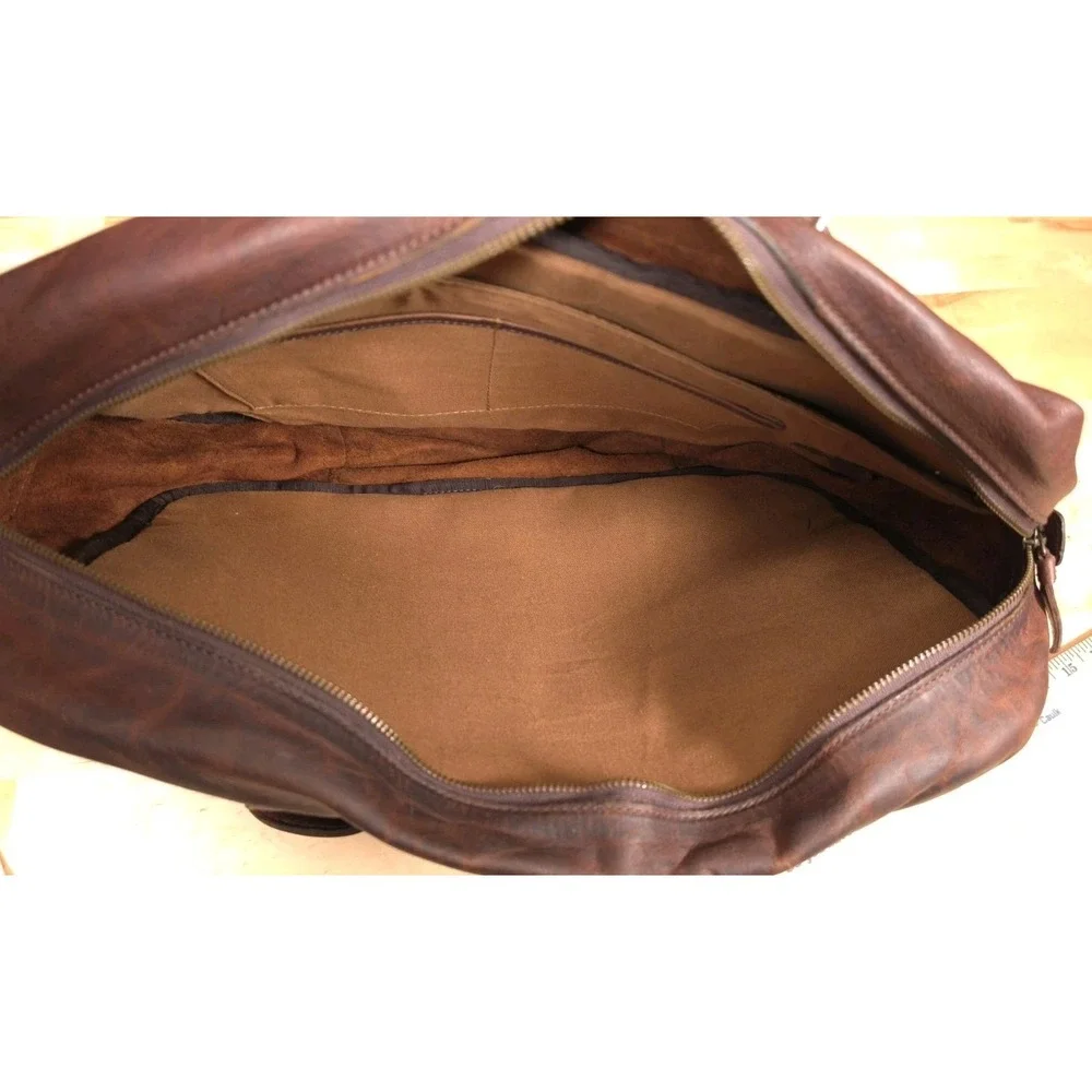 Buffalo Jackson Trading Co. Walker Leather Duffle Bag Vintage Oak